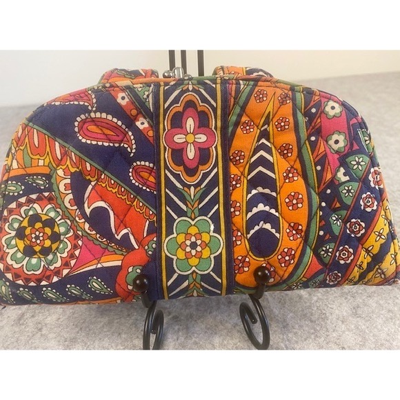 Vera Bradley Women's Wallet Coin Case Bright Paisley Print Clutch Snap Closure - Picture 2 of 6